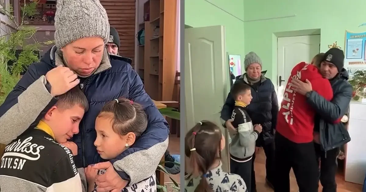 Многодетная семья из Ирпеня обнимает четверых детей во временном жилье после компромисса