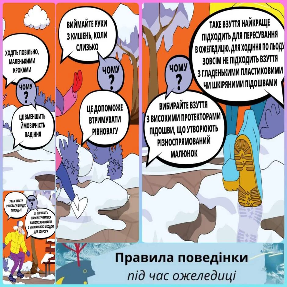 Падіння пішохода на ожеледиці: права потерпілого на компенсацію за травми.