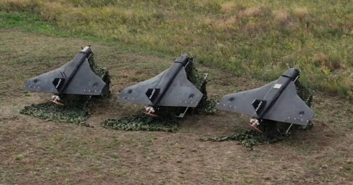 Три БПЛА «Шахед» на пускових установках на полігоні РФ біля Оренбурга