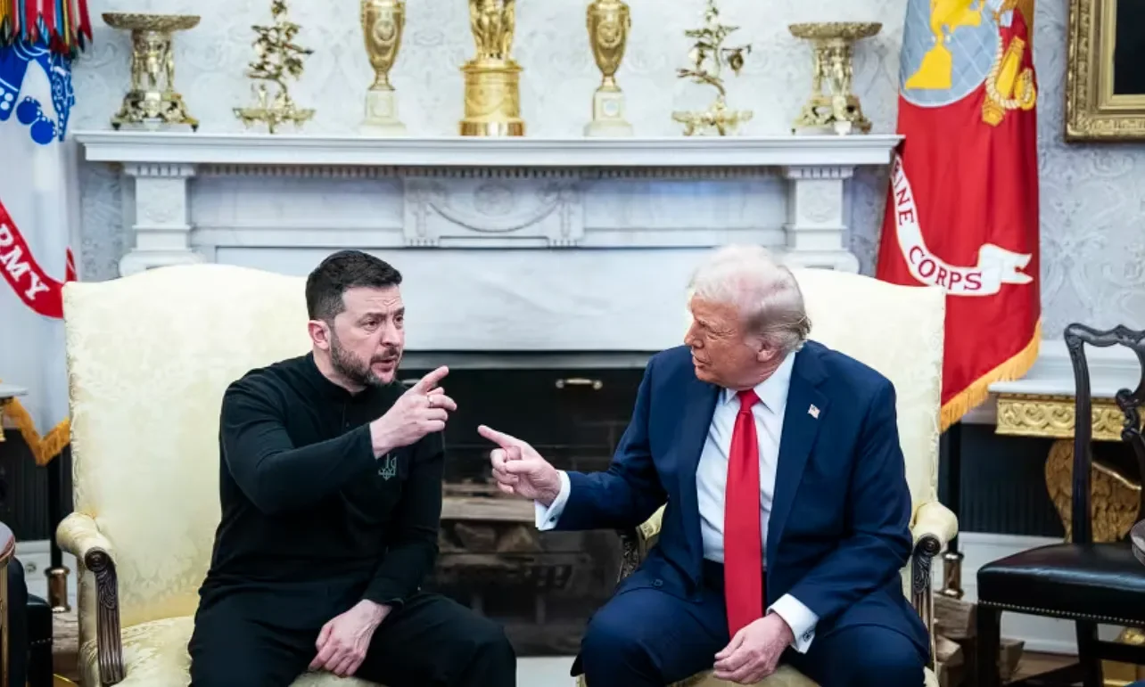Дональд Трамп і Володимир Зеленський на переговорах щодо патової ситуації в Україні