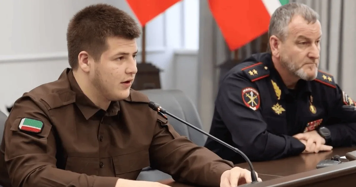 Чеченські силовики на брифінгу після ДТП сина Рамзана Кадирова
