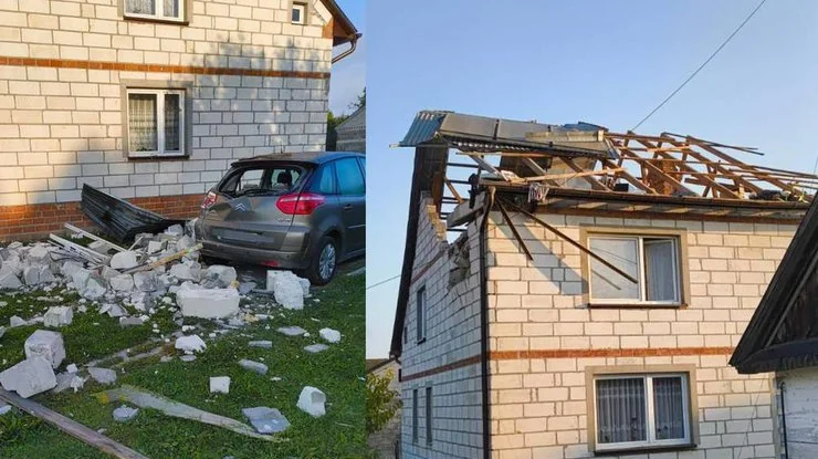 Пошкоджене Генеральне консульство Польщі в Одесі уламками від російського удару