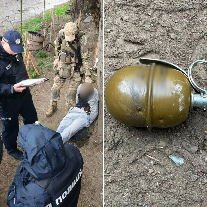 Полицейские в Черновцах задерживают подозреваемого возле гранаты после взрыва