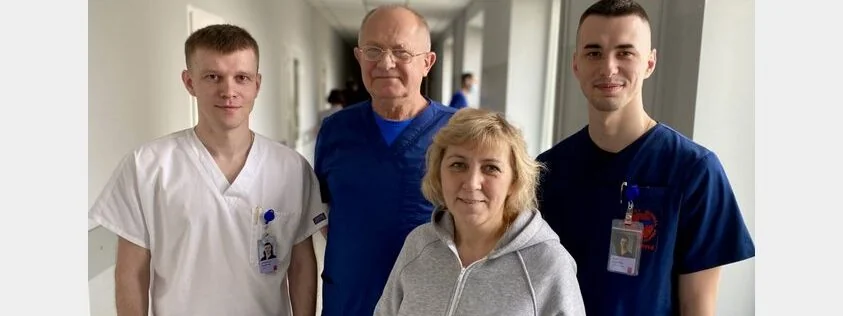 Ігор Коверко з львівськими хірургами після пересадки серця в Центрі трансплантології
