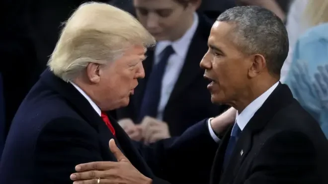 Барак Обама и Дональд Трамп вместе перед критикой за видео с обезьянами