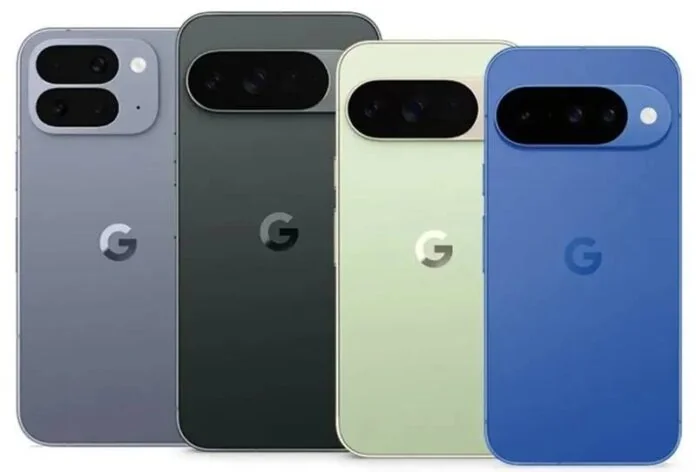 Google Pixel 10a у чотирьох кольорах: сірий, чорний, бежевий та блакитний