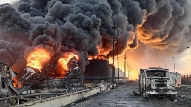 Пожежа на газовому обєкті Нафтогазу на Харківщині після російської атаки