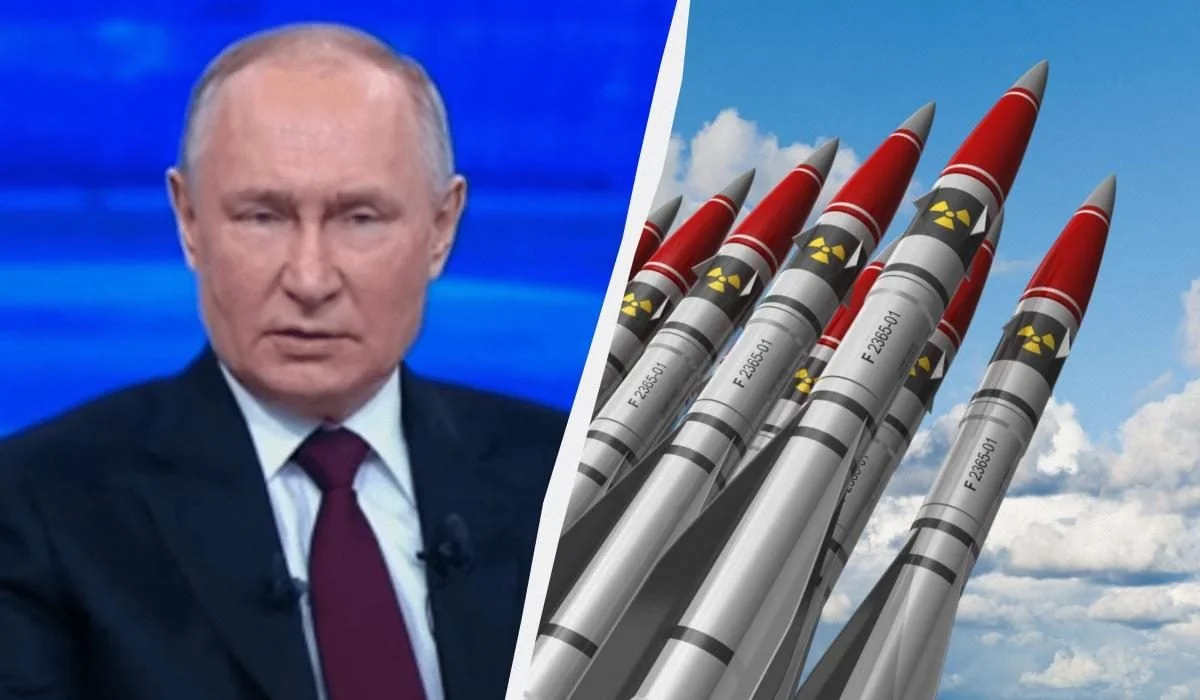 Владимир Путин рядом с ядерными ракетами на фоне угроз ядерным ударом