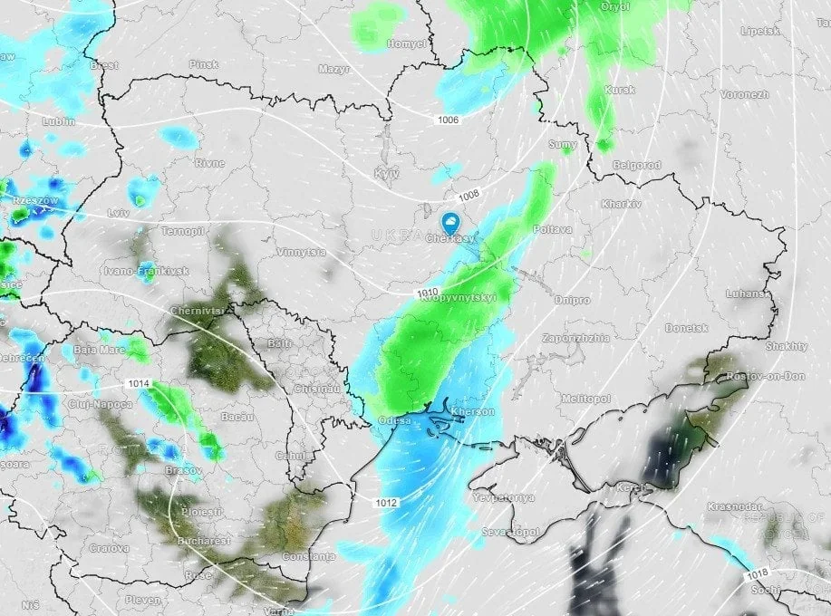 Синоптична карта: велика вода на півдні України, небезпека на сході