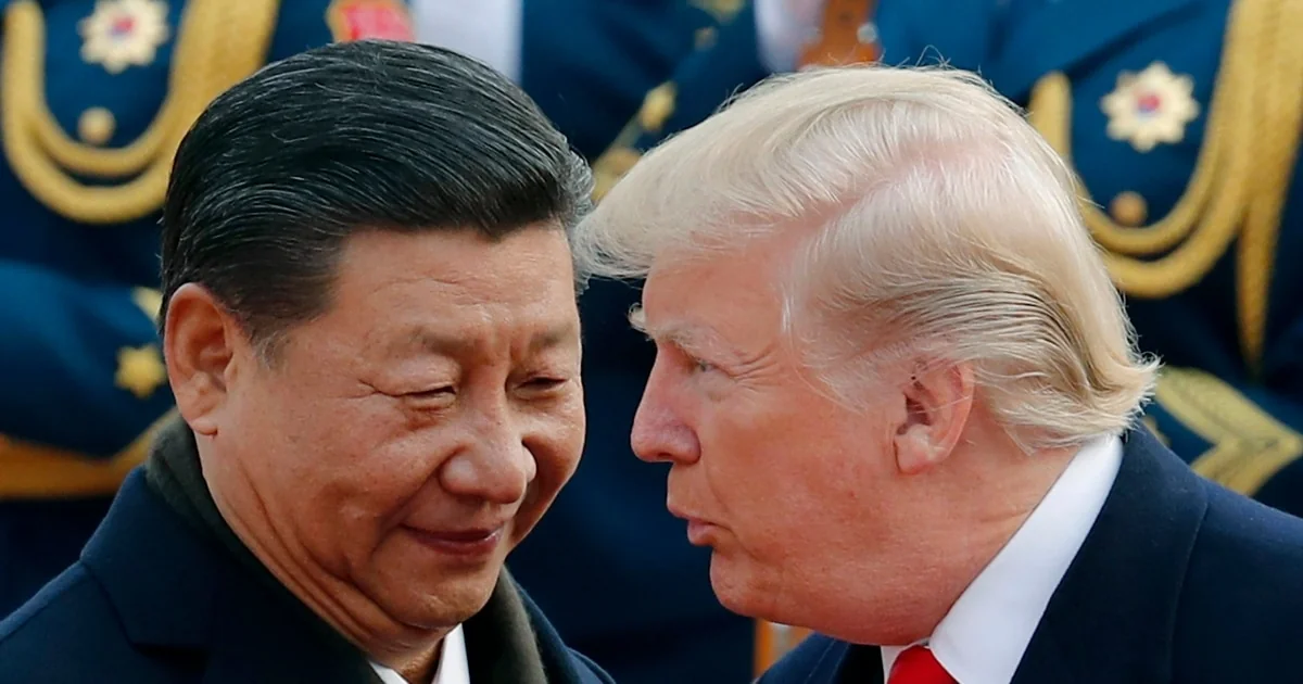 Дональд Трамп и Си Цзиньпин во время дипломатической встречи