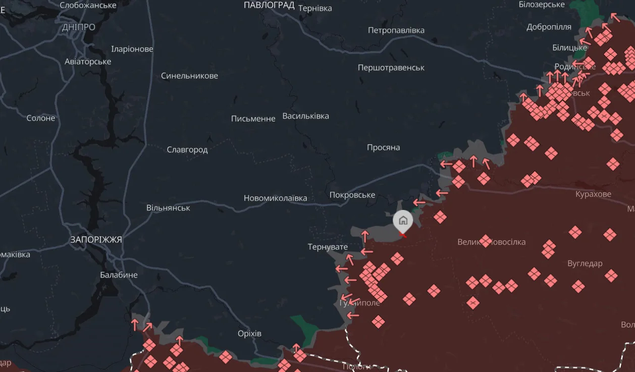 Карта звільнених ЗСУ 300 км² на південному фронті України