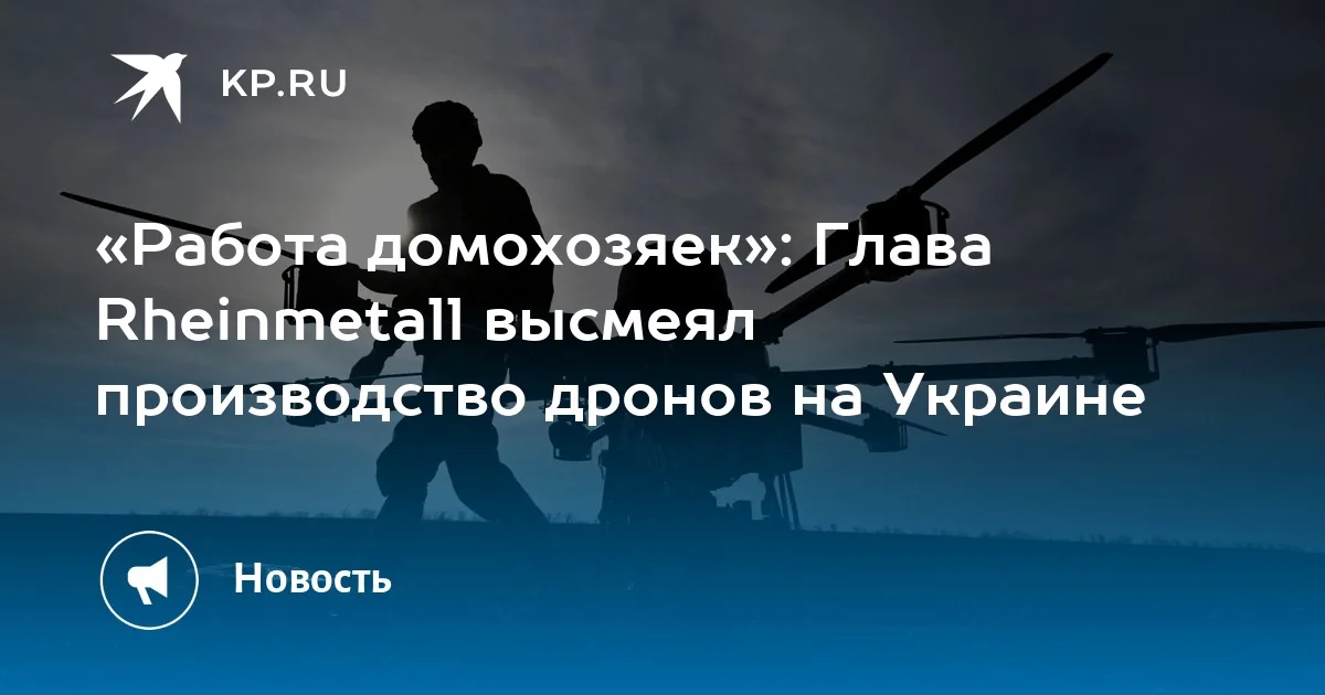«Домогосподарки роблять дрони на кухні»: Паппергер з Rheinmetall критикує Україну