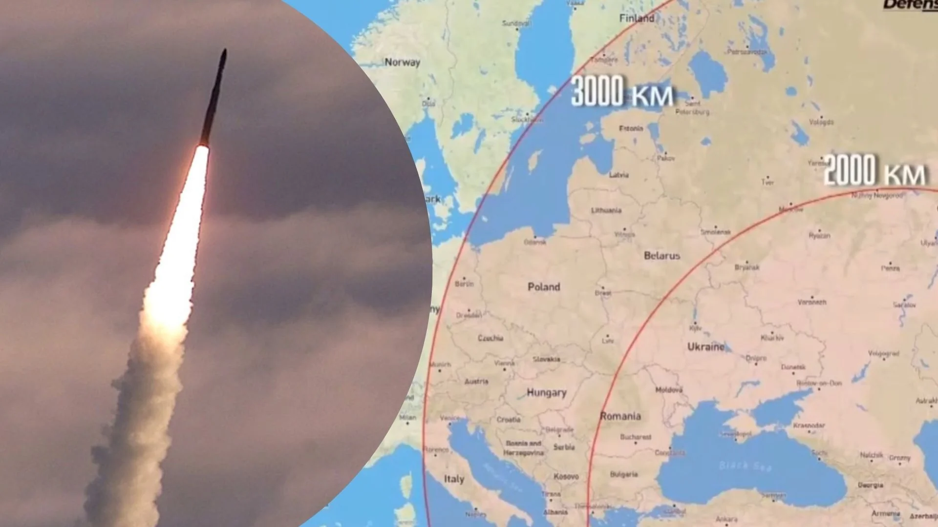 Карта досяжності іранських ракет до Європи: 2000 км і 3000 км до союзників НАТО