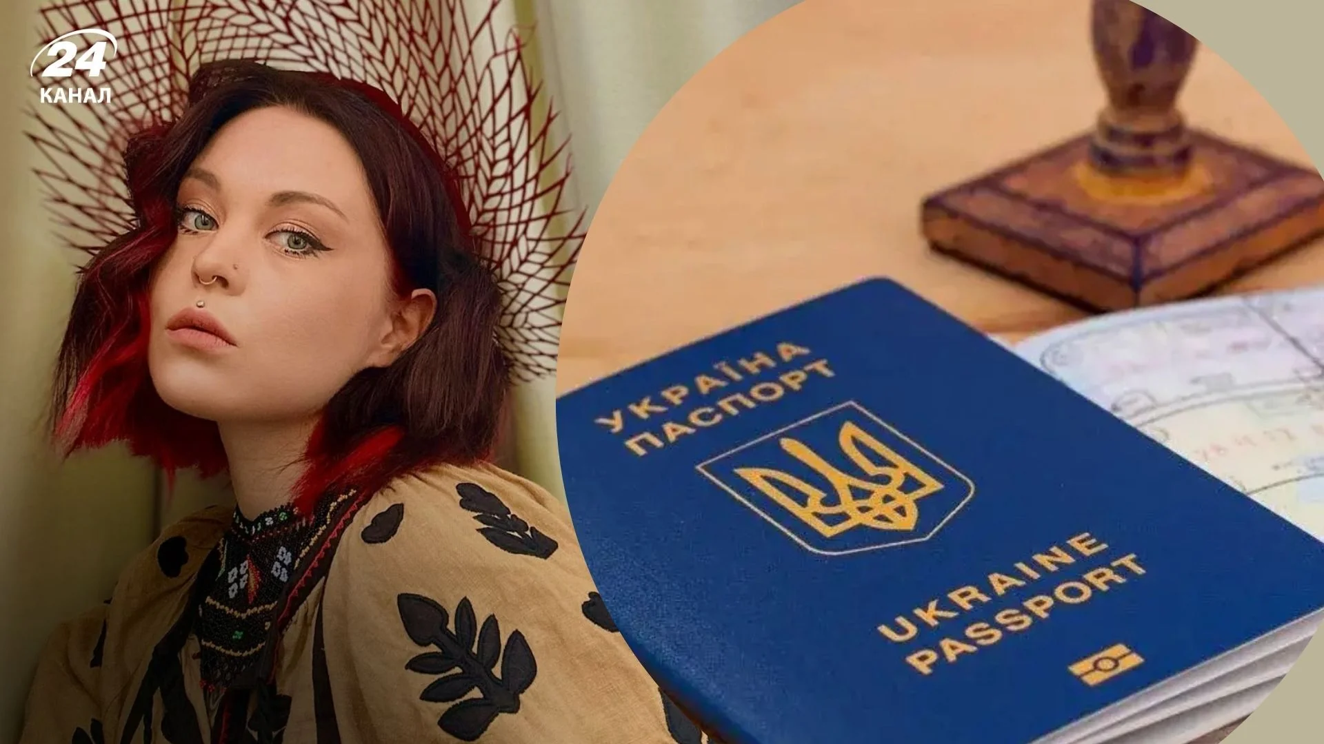 Юлія Юріна поряд з паспортом громадянина України