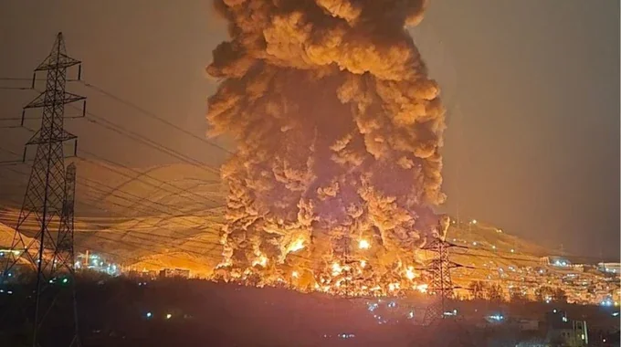 Масштабна пожежа на газовому родовищі Південний Парс від ізраїльських ударів