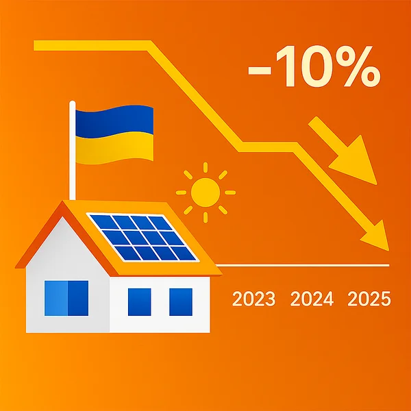 Обмеження генерації СЕС в Україні: падіння на 10% за графіком 2023-2025 років