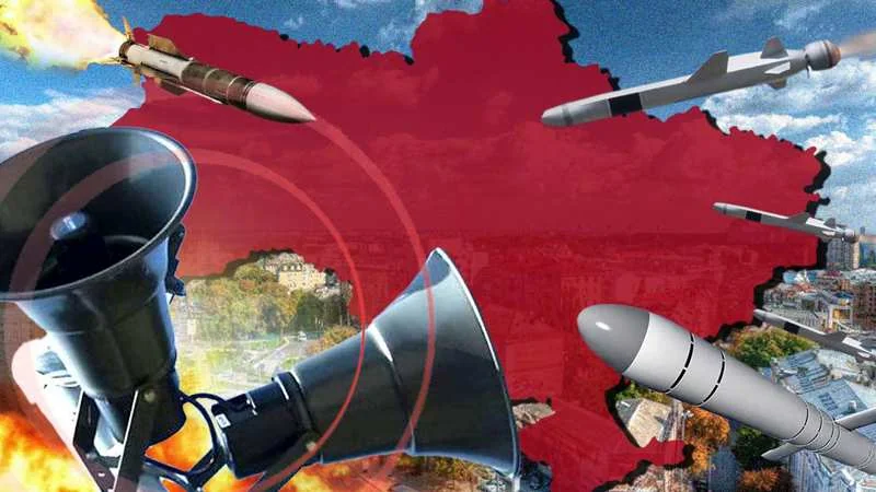 Повітряна тривога: балістичні ракети над картою Києва та областей
