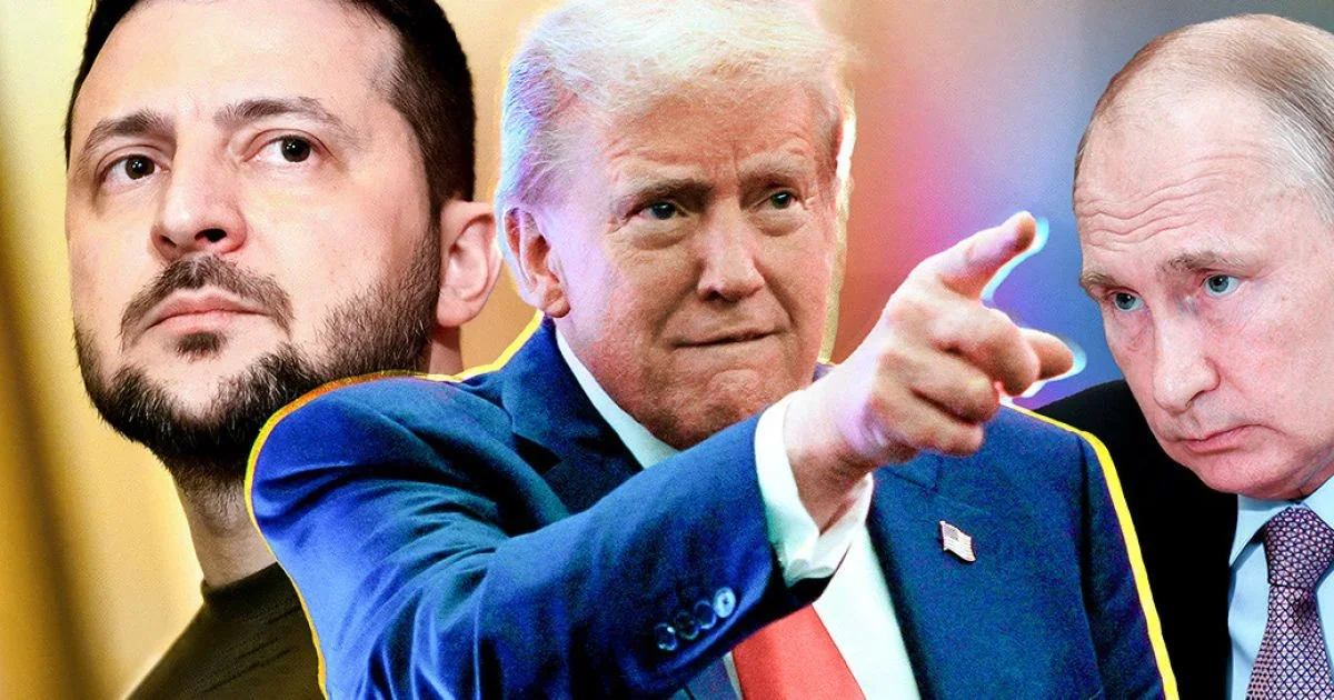 Володимир Зеленський, Дональд Трамп та Володимир Путін напередодні тристоронніх переговорів