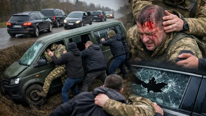 Напад на ТЦК Волині: цивільні штурмують мікроавтобус військових з розбитим склом