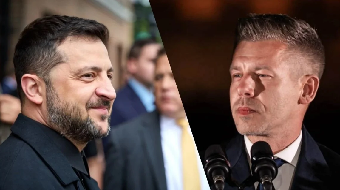 Владимир Зеленский и Петер Мадьяр, премьер-министр Венгрии