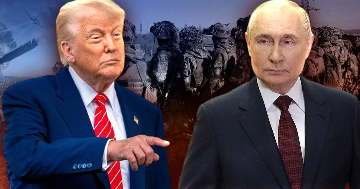 Дональд Трамп вказує на Путіна на тлі російських військ під час перемиря з 51 атакою