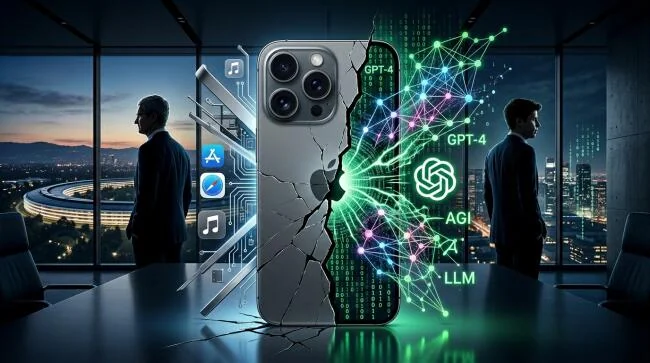 Тріснутий iPhone Apple з мережею GPT-4 та AGI на тлі позову проти OpenAI