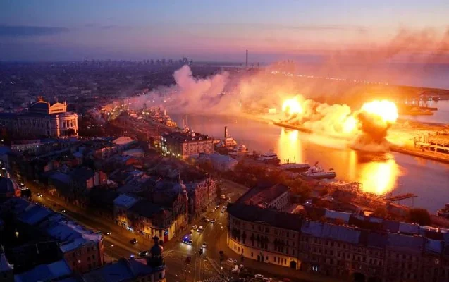 Вибухи в портовій інфраструктурі Одещини під час атаки РФ вночі