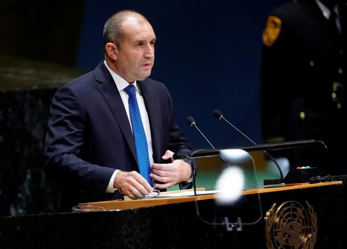Премєр-міністр Болгарії Румен Радев виступає на трибуні ООН щодо дипломатії
