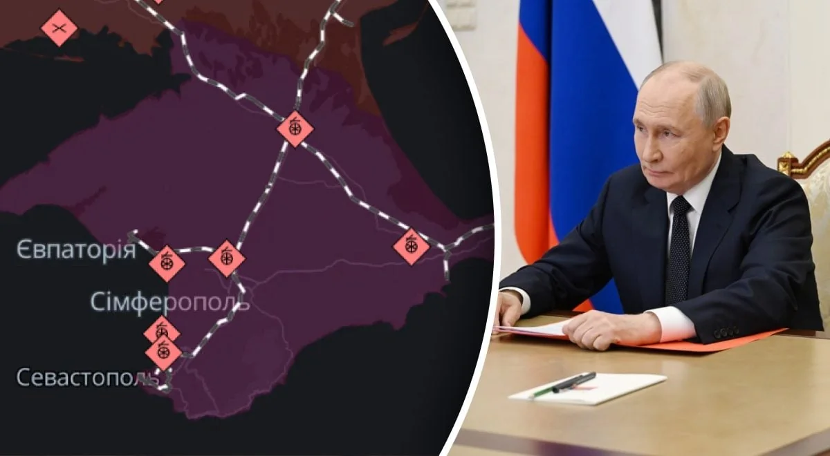 Путин и карта защищенной системы поставки топлива в Крым