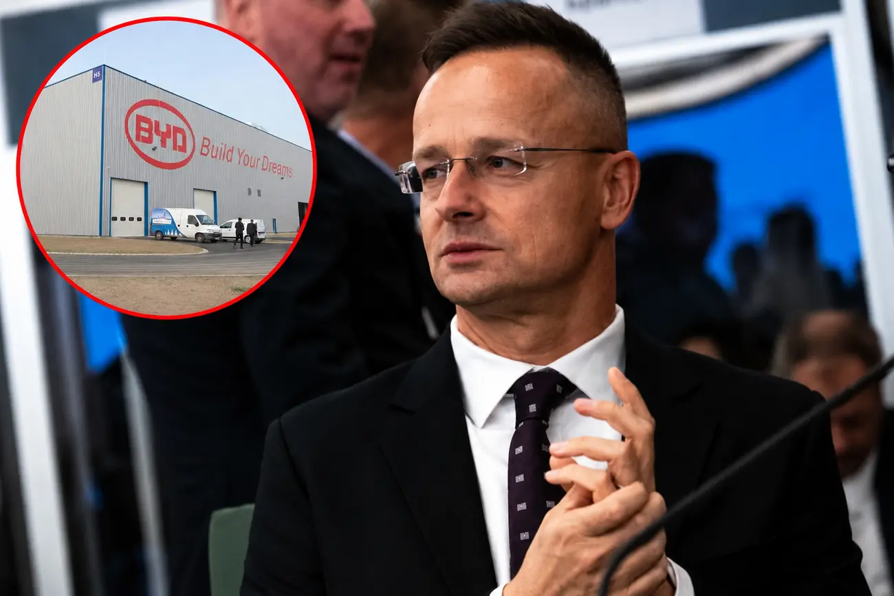 Петер Сійярто та завод BYD після переходу на посаду