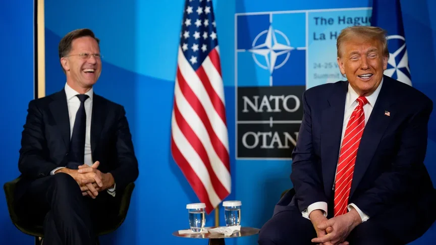 Дональд Трамп і Марк Рютте на саміті НАТО в Гаазі