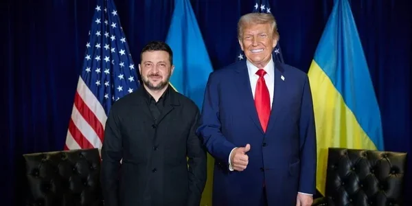 Дональд Трамп і Володимир Зеленський на зустрічі щодо купівлі дронів США в України