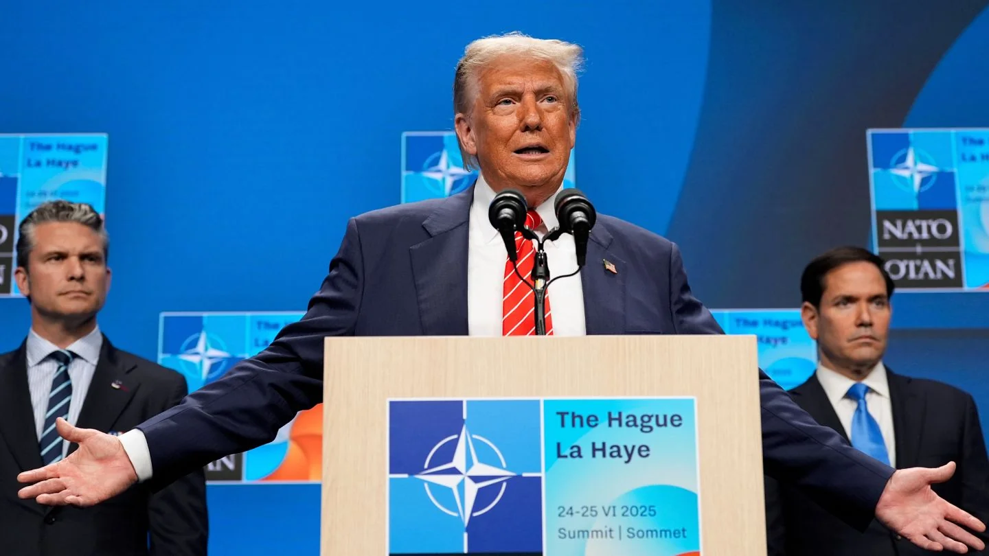 Трамп выступает на саммите НАТО в Гааге с критикой МКС