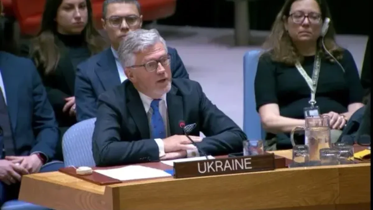 Представник України виступає на Радбезі ООН після удару РФ