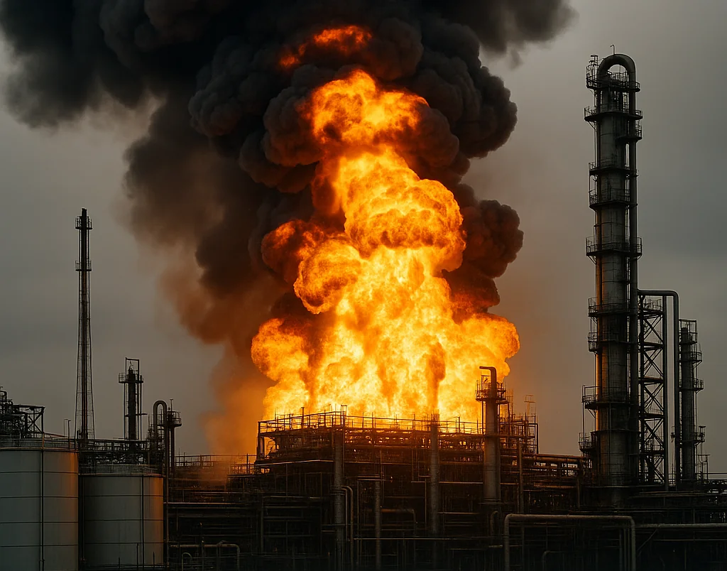 Украинские силы ударили по нефтебазам РФ в Ставрополе и Твери Пожар на нефтебазе Ставрополя после удара украинских сил